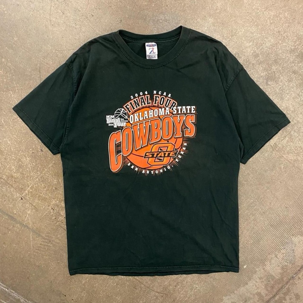 Vintage Oklahoma State Cowboys College Basketball 2004 NCAA Final Four Shirt XL